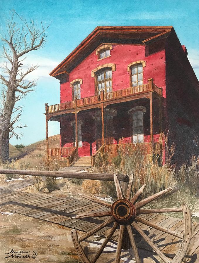 679x900 Montana Ghost Town Painting By Heather Norseth - Ghost Town Painting