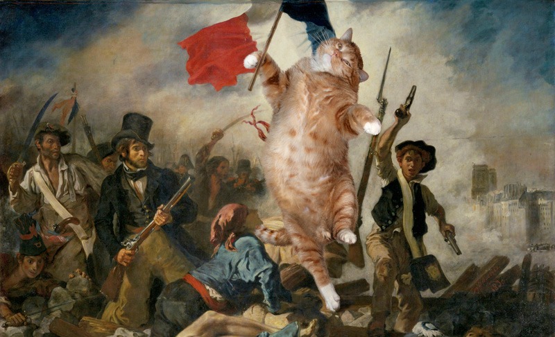 800x486 Artist Svetlana Petrova's Giant Ginger Cat Zarathustra Makes - Giant Cat Painting