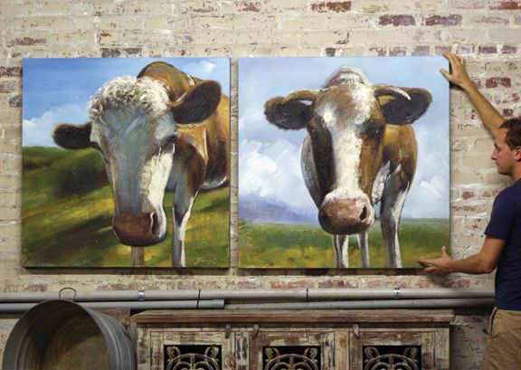 576x409 Giant Cow Amp Bull Paintings What's Not To Love Cow - Giant Cow Painting