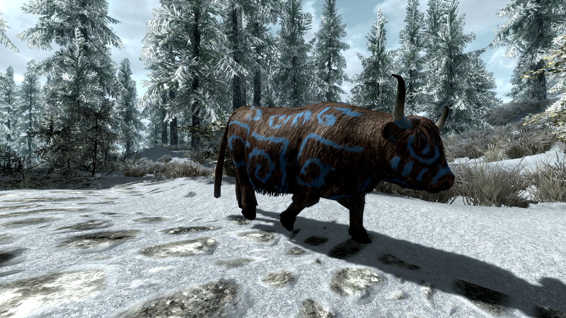 1920x1080 Painted Cow Postcards From Skyrim - Giant Cow Painting