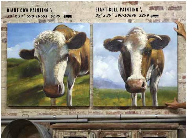713x533 Pete Kilkenny Cowull Art Oil - Giant Cow Painting
