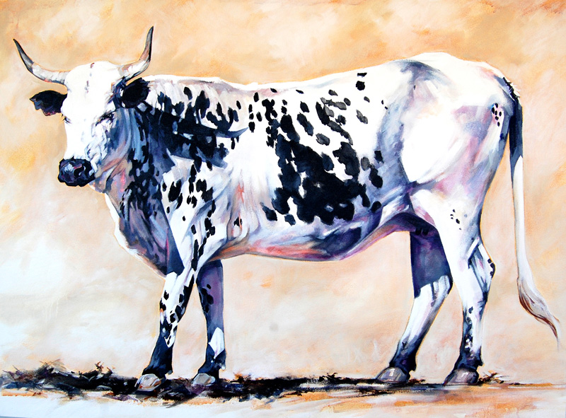 800x591 Terry Kobus - Giant Cow Painting