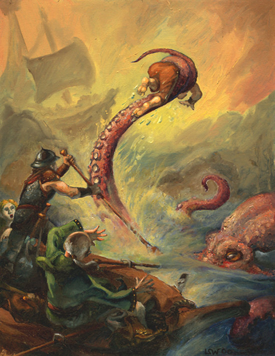 Giant Octopus Painting at PaintingValley.com | Explore collection of ...