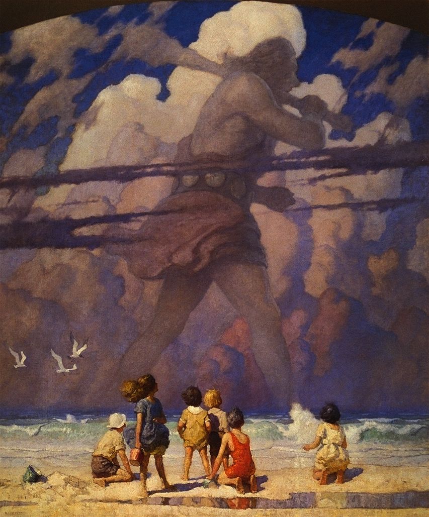 853x1029 Nc Wyeth Again Redtree Times - Giant Painting