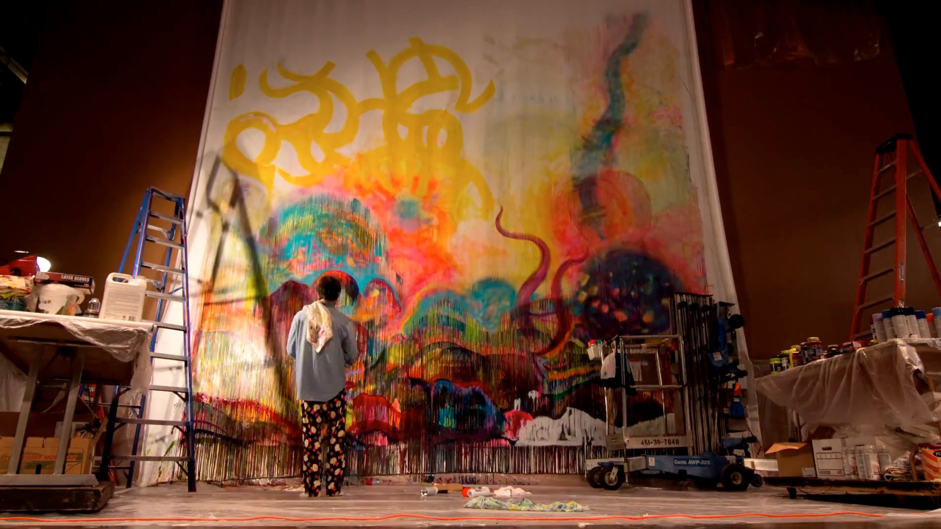 1920x1080 Clowes Memorial Hall's Monumental Canvas - Giant Painting