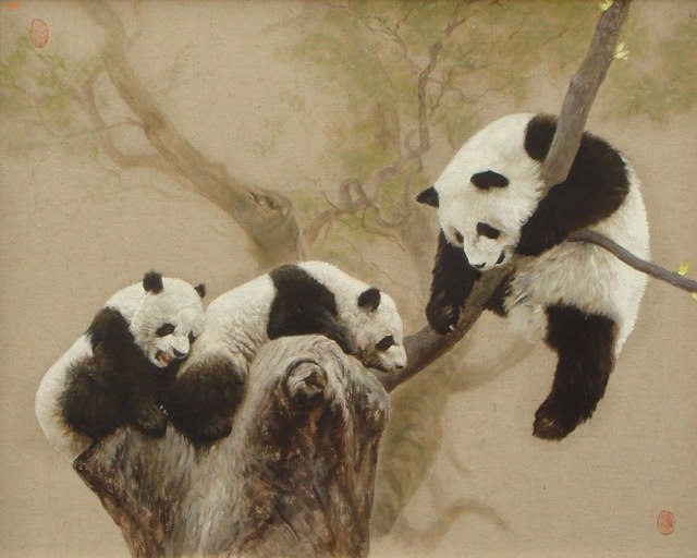 640x512 2017 New - Giant Panda Painting