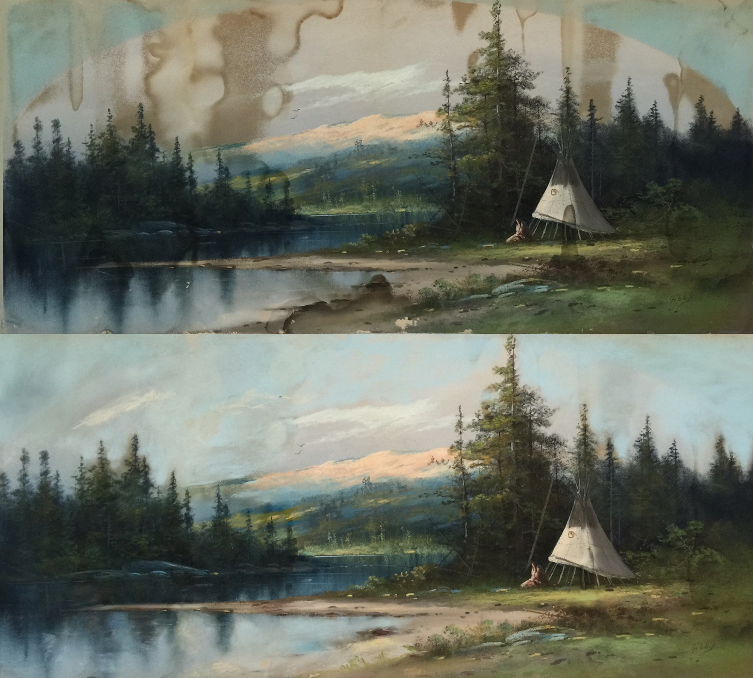 1530x1377 George Gibbs Pastel Miller Fenwood - Gibbs Painting