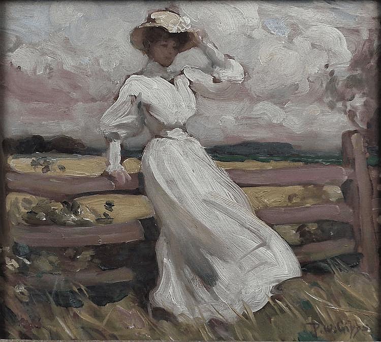 750x672 Percy William Gibbs (Fl. 1894 1925) - Gibbs Painting