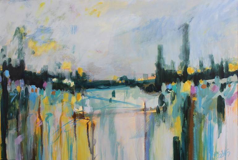 770x519 Saatchi Art Fog Over The City Painting By Michelle Gibbs - Gibbs Painting