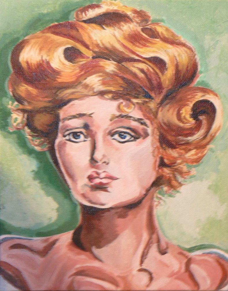 791x1009 Gibson Girl Painting By Greeneyedtwin - Gibson Girl Painting