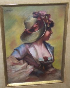 239x300 Antique C1910 G. Meszali Gibson Girl Impressionist Oil Painting - Gibson Girl Painting