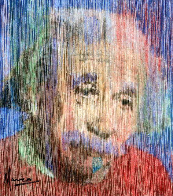 566x640 Marco Mark Artwork Albert Einstien Giclee Painting Original - Giclee Painting