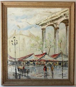 263x300 Lg Elmo Gideon French Paris Italian Street Scene Impressionist - Gideon Painting