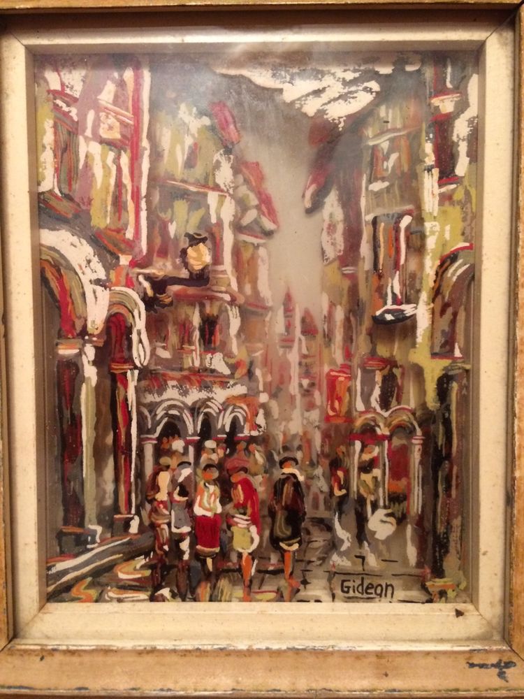 750x1000 Original Listed Impressionist Artist Elmo Gideon 3d Painting - Gideon Painting