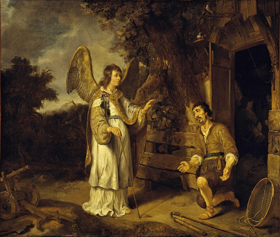 900x762 The Angel And Gideon Painting By Gerbrand Van Den Eeckhout - Gideon Painting
