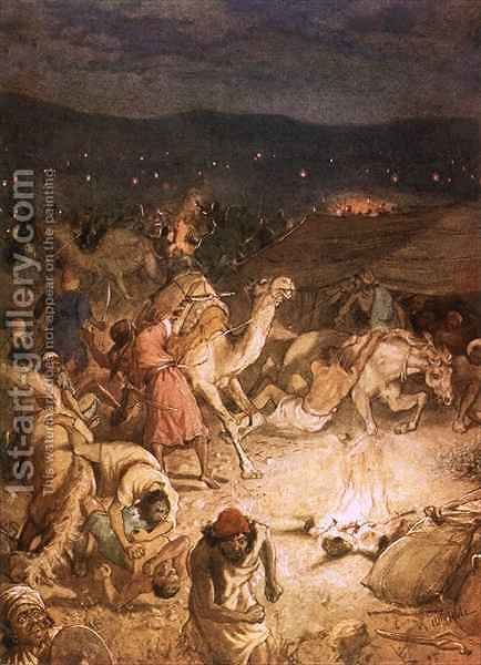 434x600 Sword Lord And Gideon Panic In Camp - Gideon Painting