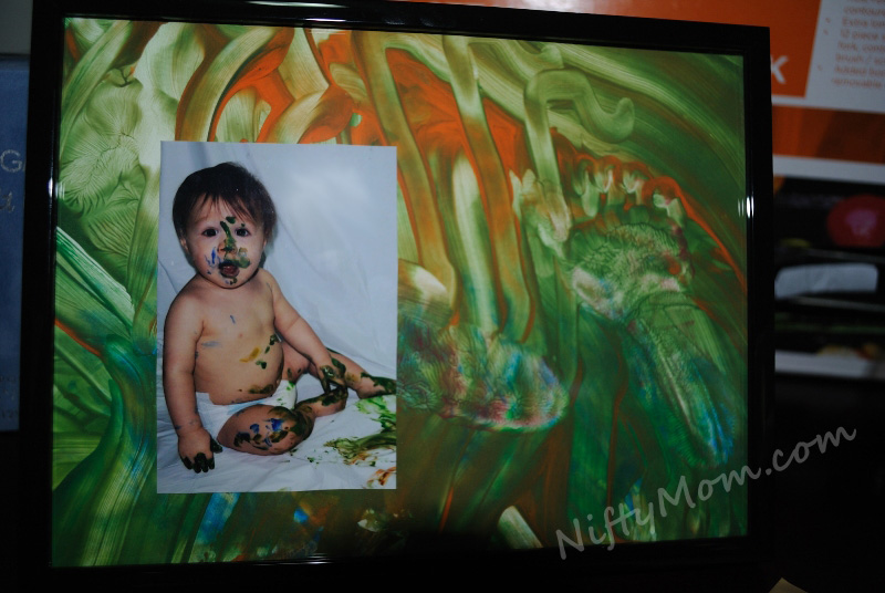 800x536 Father's Day Gift Idea Framed Finger Paint Picture - Gifts For Painting