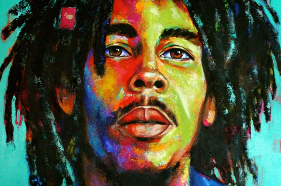 960x636 Local Artist Gifts Painting To Damian Marley At Antigua - Gifts For Painting