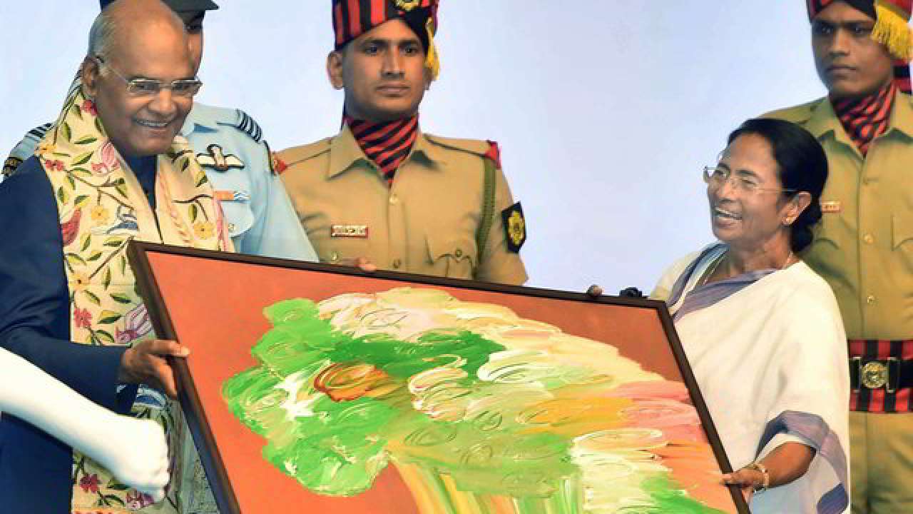 1280x720 Mamata Gifts President Kovind One Of Her Paintings, He Promises - Gifts For Painting