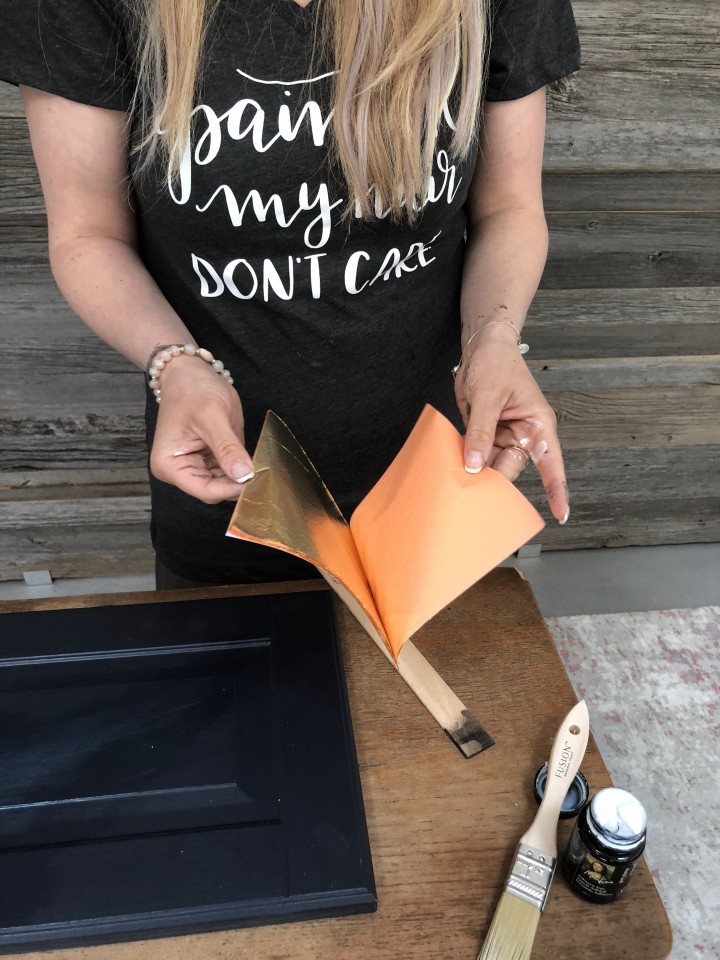 720x960 How To Apply Gold Leaf To Furniture Mineral Paint - Gilding Painting