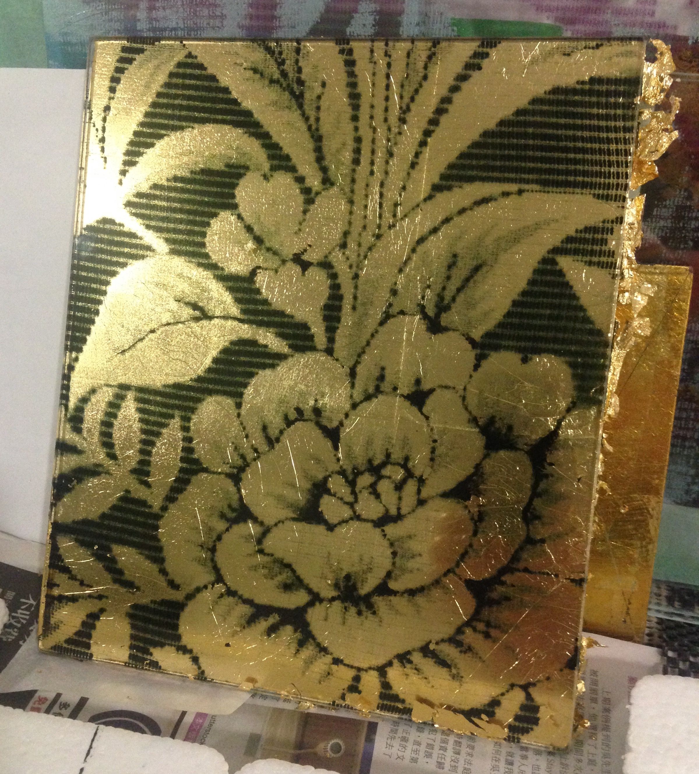 2399x2655 Verre Eglomise, Reverse Painting And Gilding On Glass With 22k - Gilding Painting