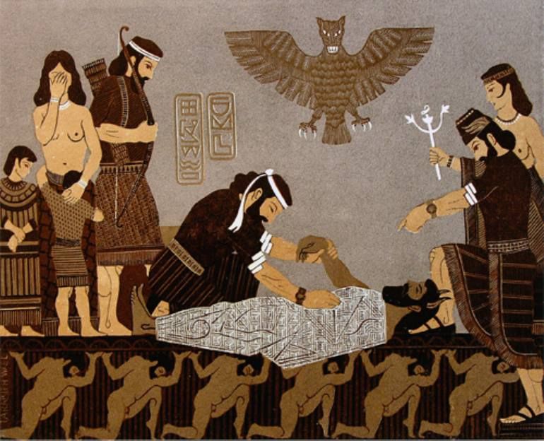 770x624 Epic Of Gilgamesh - Gilgamesh Painting