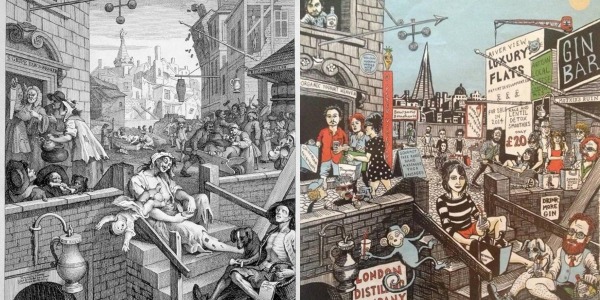 600x300 Everything You Could Ever Need To Know About Gin Designmynight - Gin Lane Painting