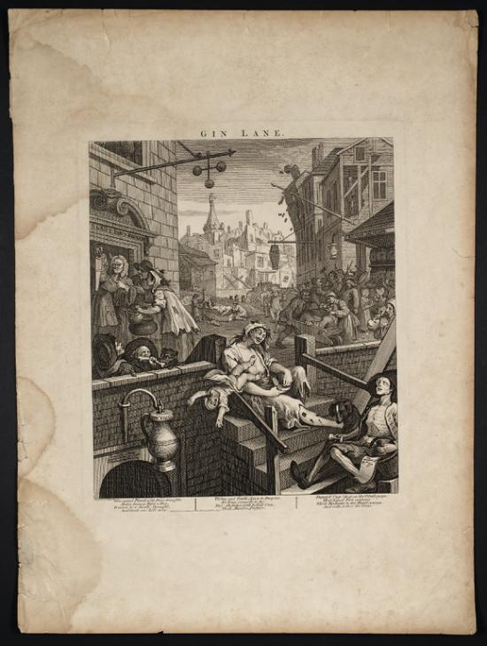 550x730 Gin Lane', William Hogarth, 1751 Tate - Gin Lane Painting