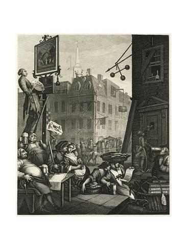 366x488 Beer Street And Gin Lane 1, 1751 Giclee Print By William Hogarth - Gin Lane Painting