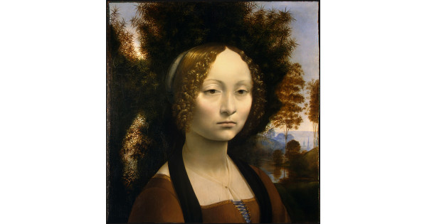 600x315 Ginevra De Benci, Leonardo Da Vinci - Ginevra De Benci Painting