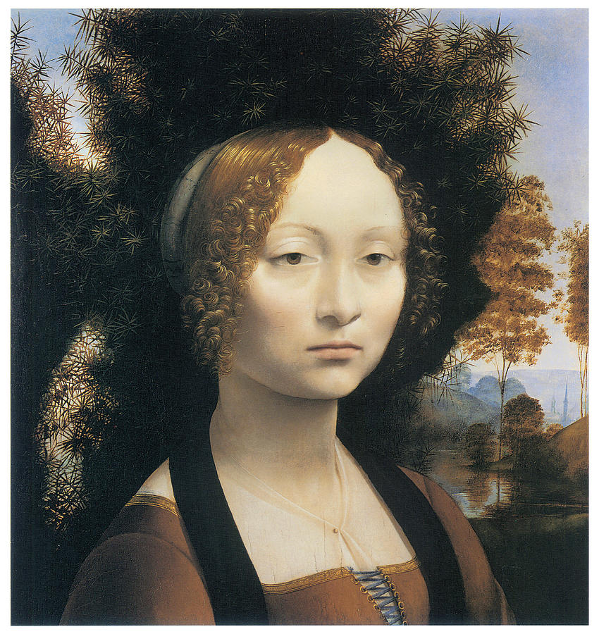 850x900 Portrait Of Ginevra De Benci Painting By Leonardo Da Vinci - Ginevra De Benci Painting