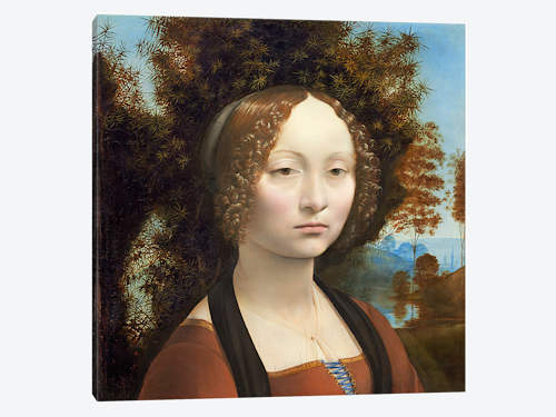 500x375 Ginevra De' Benci, C.1474 78 Canvas Art P Leonardo Da Vinci - Ginevra De Benci Painting