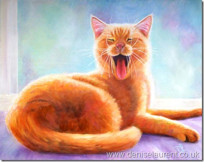 404x321 Izzy Denise Laurent Fine Art - Ginger Cat Painting