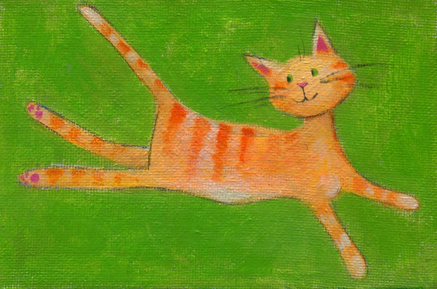1500x992 Meet Ginger Cat Press' Cat Lady Artist, Tara Anderson - Ginger Cat Painting