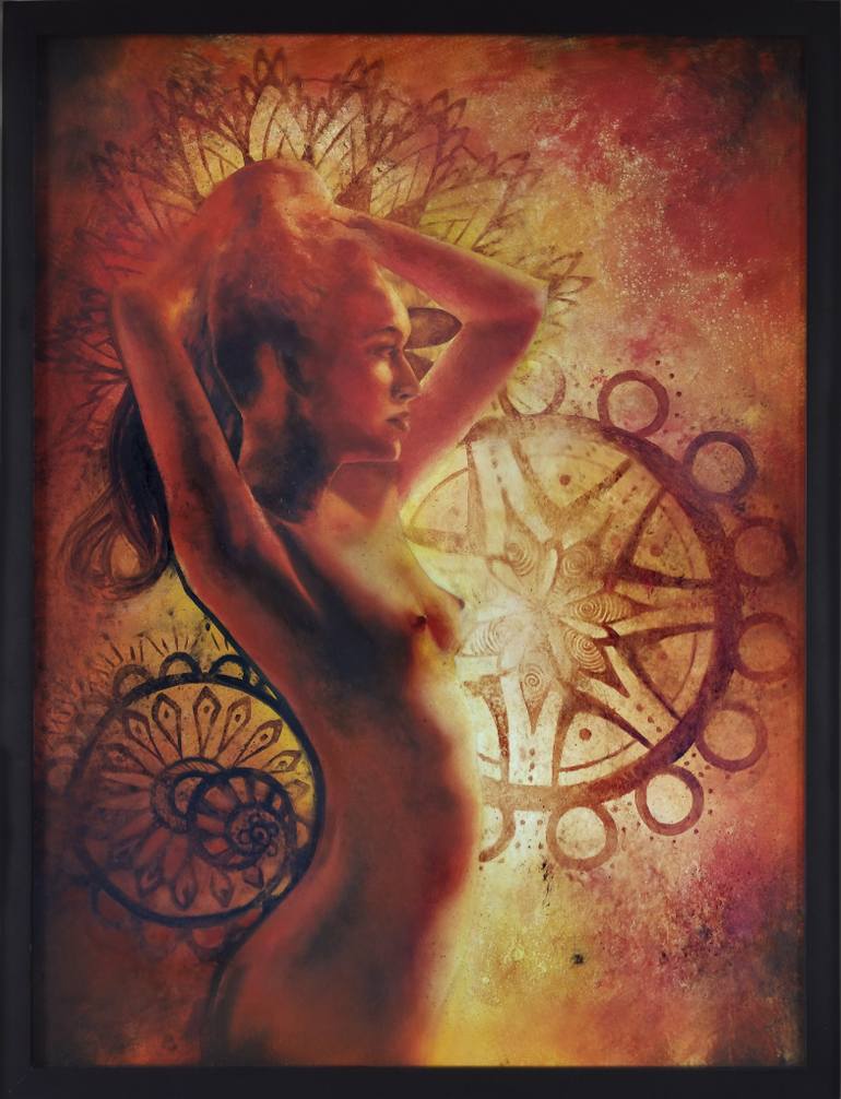 770x1006 Saatchi Art Fire Walker Painting By Ginger Del Rey - Ginger Painting