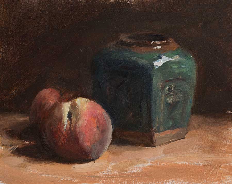 900x712 Daily Paintings Peaches And Ginger Jar Postcard From Provence - Ginger Painting