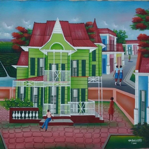 600x600 Gingerbread House Painting By Ch Lorvinsky - Gingerbread House Painting