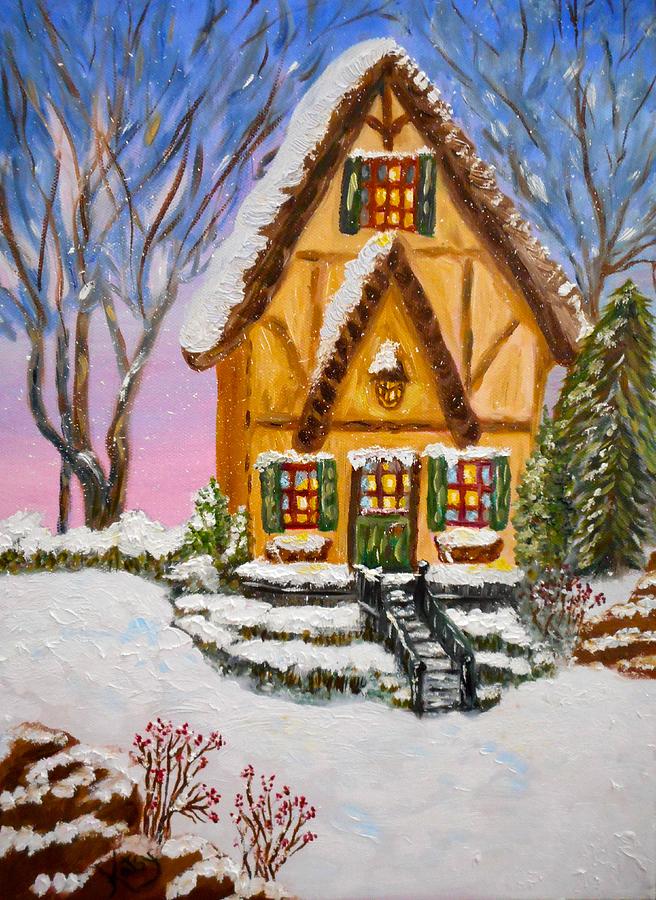 656x900 Gingerbread House Painting By Kathy Symonds - Gingerbread House Painting