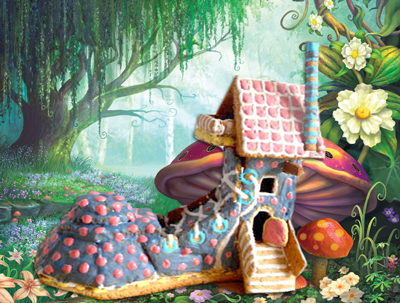 400x303 Gingerbread House Patterns Gingerbread Shoe House - Gingerbread House Painting