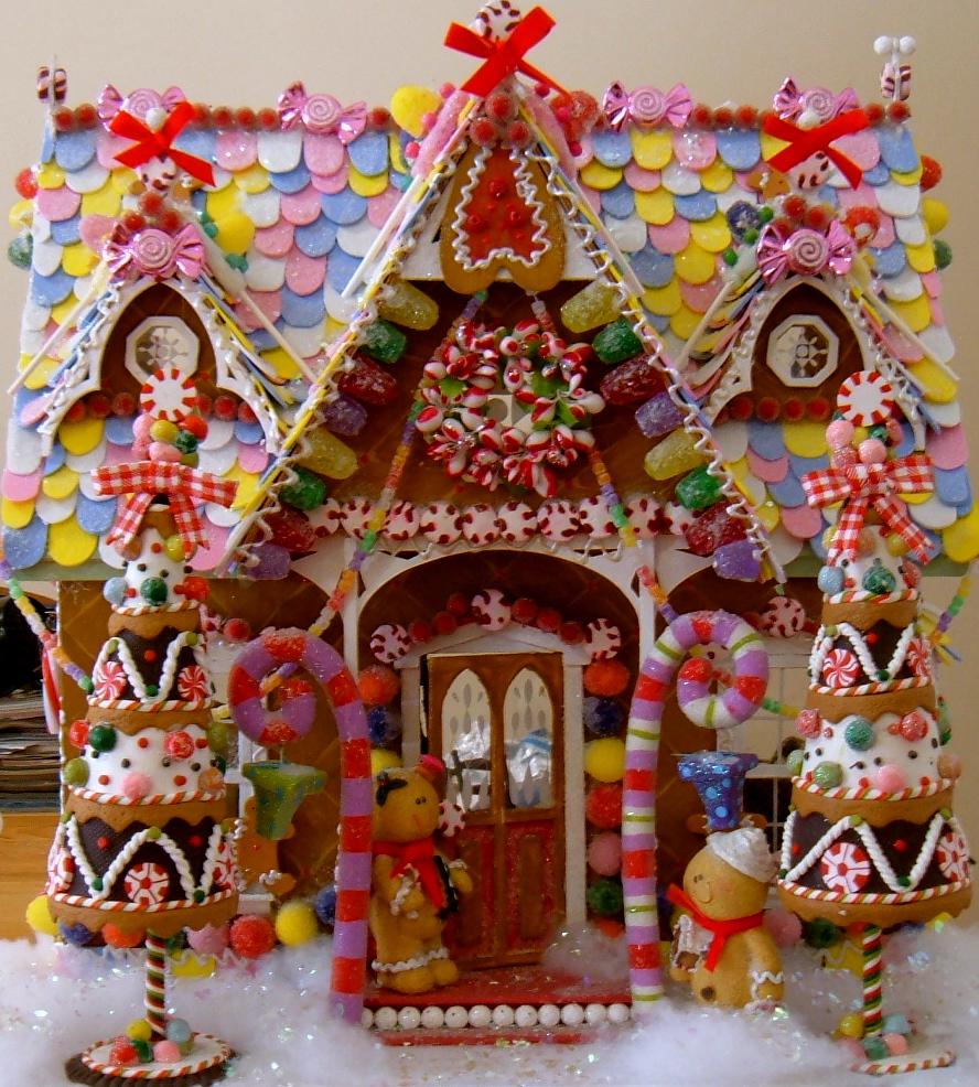 888x986 Wednesday's Child Gingerbread House Redux - Gingerbread House Painting