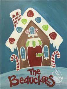 228x300 Your Gingerbread House Painting With A Twist - Gingerbread House Painting