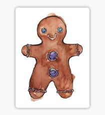 210x230 Gingerbread Man Painting Amp Mixed Media Stickers Redbubble - Gingerbread Man Painting