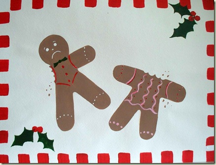 438x335 Oh, Man Painting - Gingerbread Man Painting