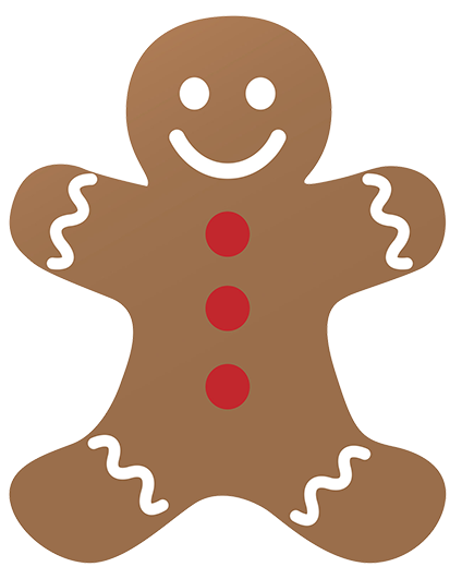 424x531 Collection Of Gingerbread Man Christmas Clipart High Quality - Gingerbread Painting