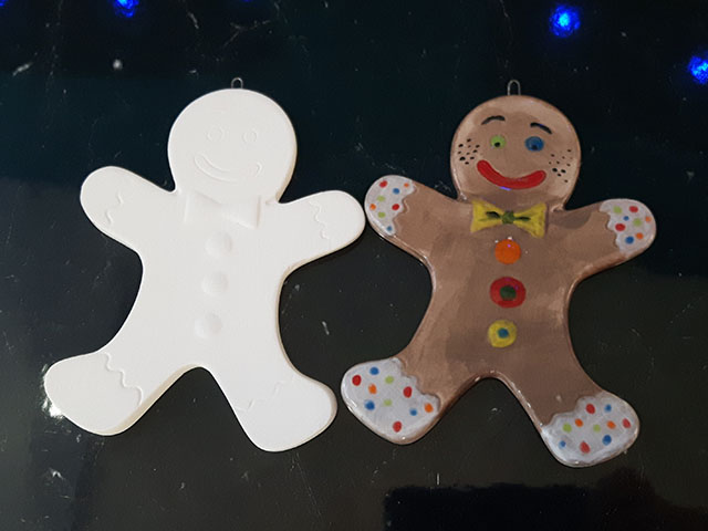 640x480 Gingerbread Man Hanging Decoration - Gingerbread Painting