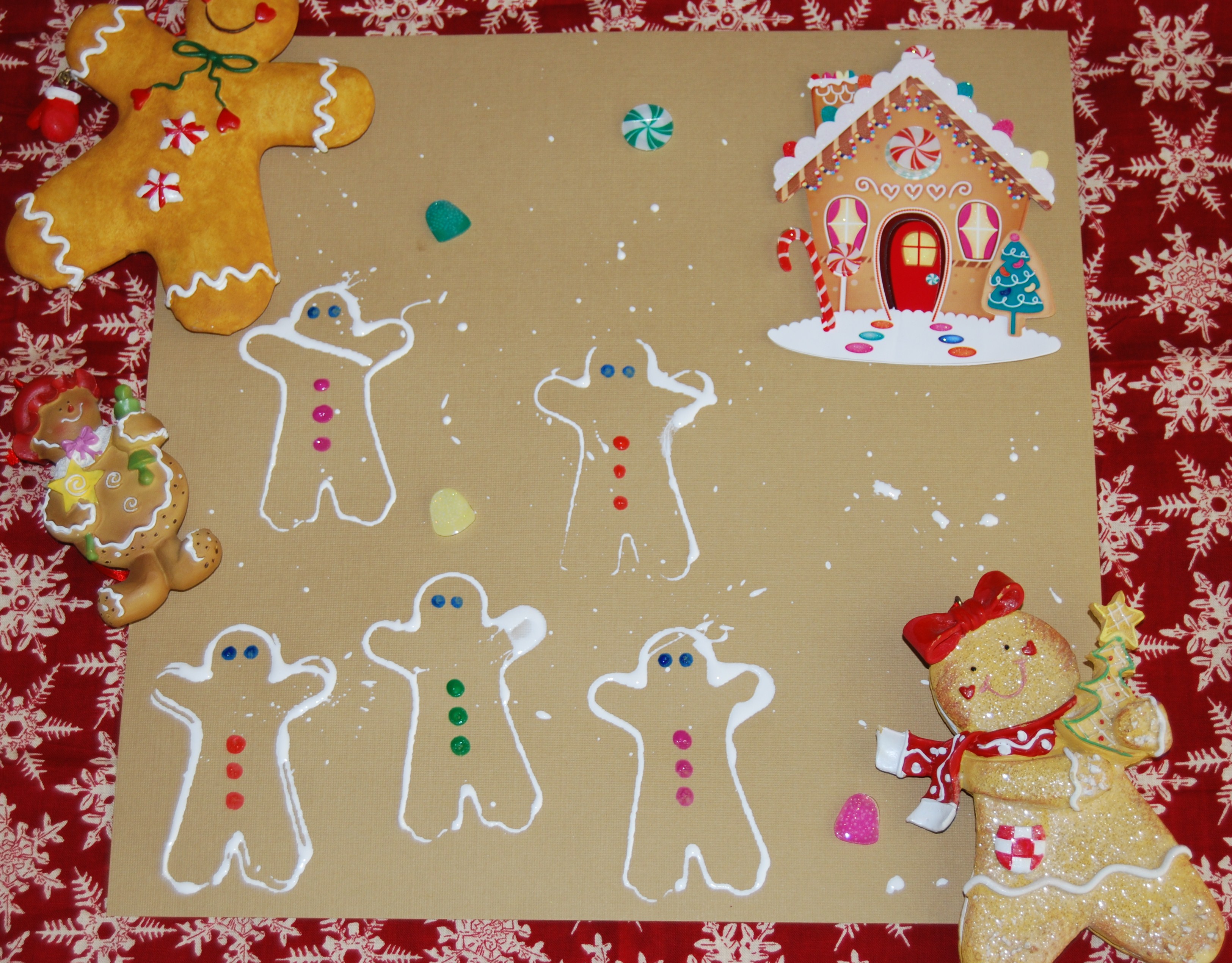 3249x2542 Gingerbread Theme Activities For Preschool And Kindergarten - Gingerbread Painting