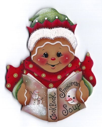 404x500 Hp Gingerbread Snowman Soup Cookbook Fridge Magnet Gingerbread - Gingerbread Painting
