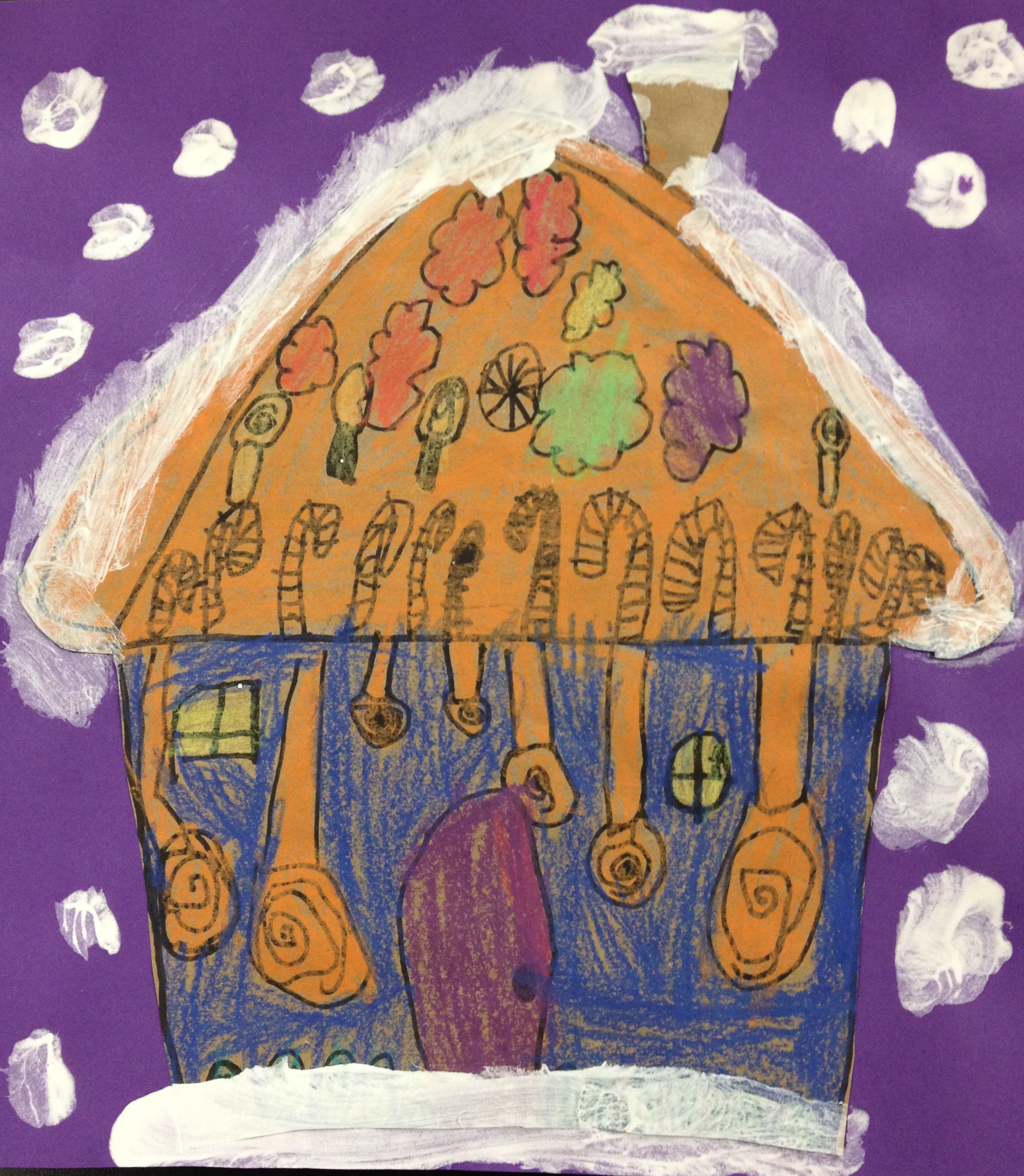 2374x2725 Kindergarten Gingerbread Houses Georgetown Elementary Art Blog - Gingerbread Painting
