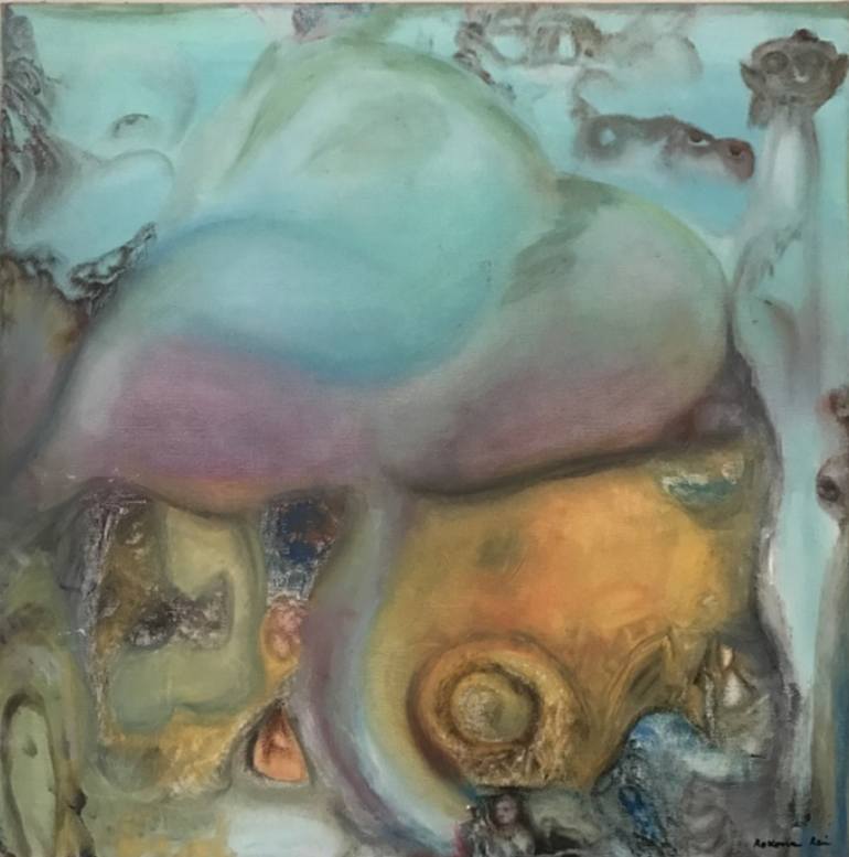 770x777 Saatchi Art The Gingerbread House Painting By Roxana Rai - Gingerbread Painting