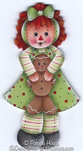 279x504 Annie Amp Ginger Pattern By Pamela House Christmas - Gingerbread Painting